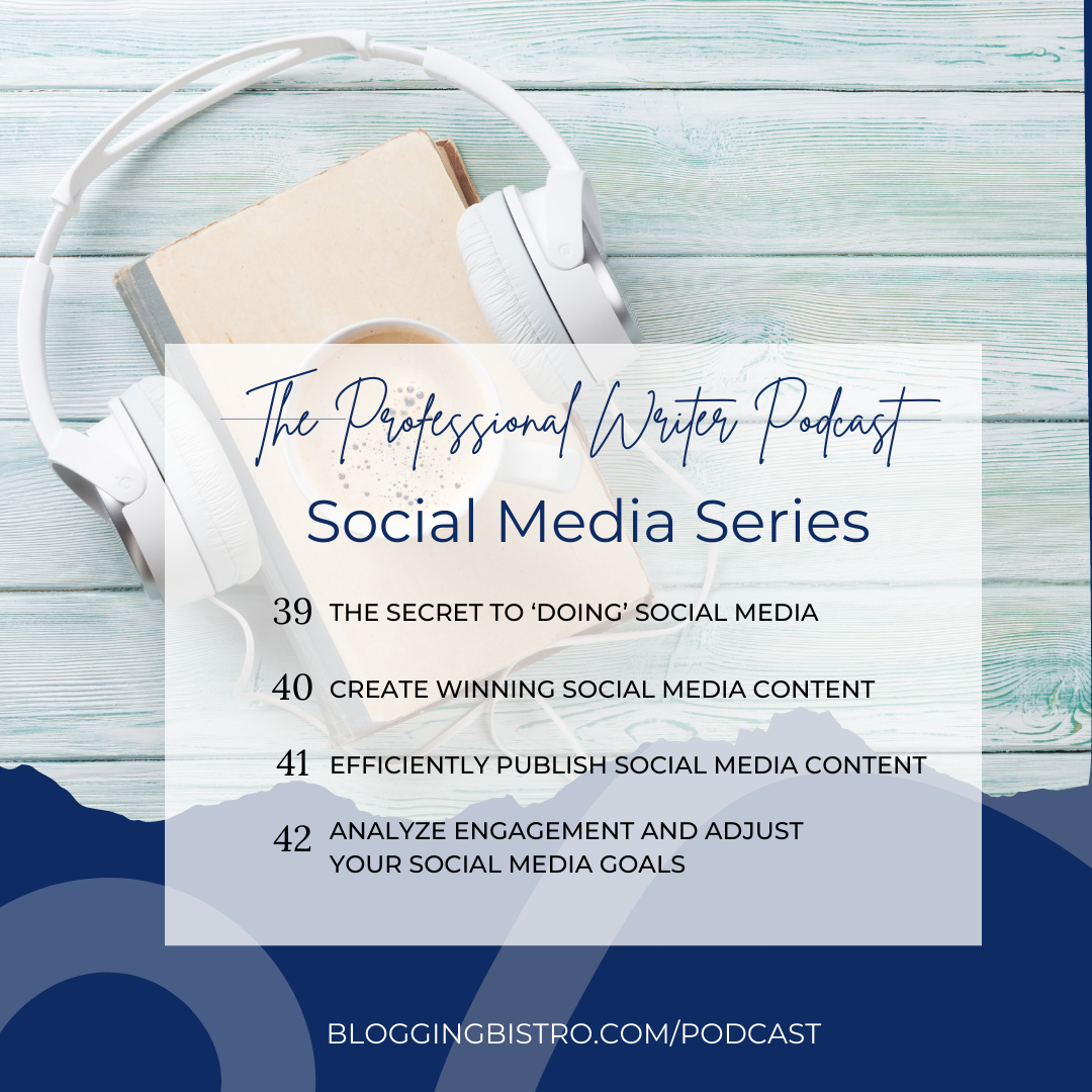 The Professional Writer Podcast Social Media Series | BloggingBistro.com/podcast