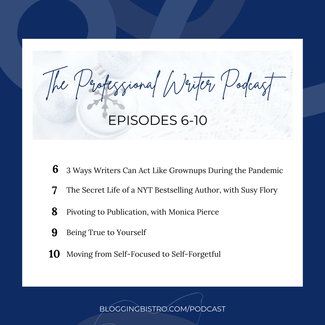The Professional Writer Podcast with Laura Christianson | BloggingBistro.com | Episodes 6-10