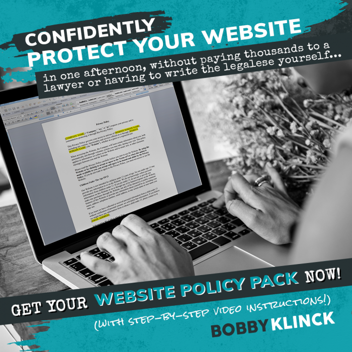 Protect Your Website with this low-cost Website Policy Pack