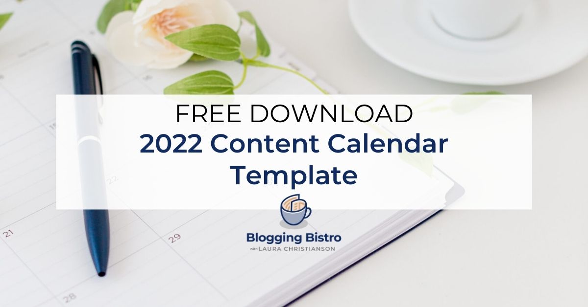 2022 Content Calendar Template