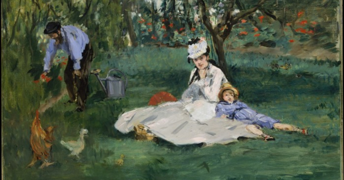 The Monet Family in Their Garden at Argenteuil, by Édouard Manet, 1874, The Metropolitan Museum of Art