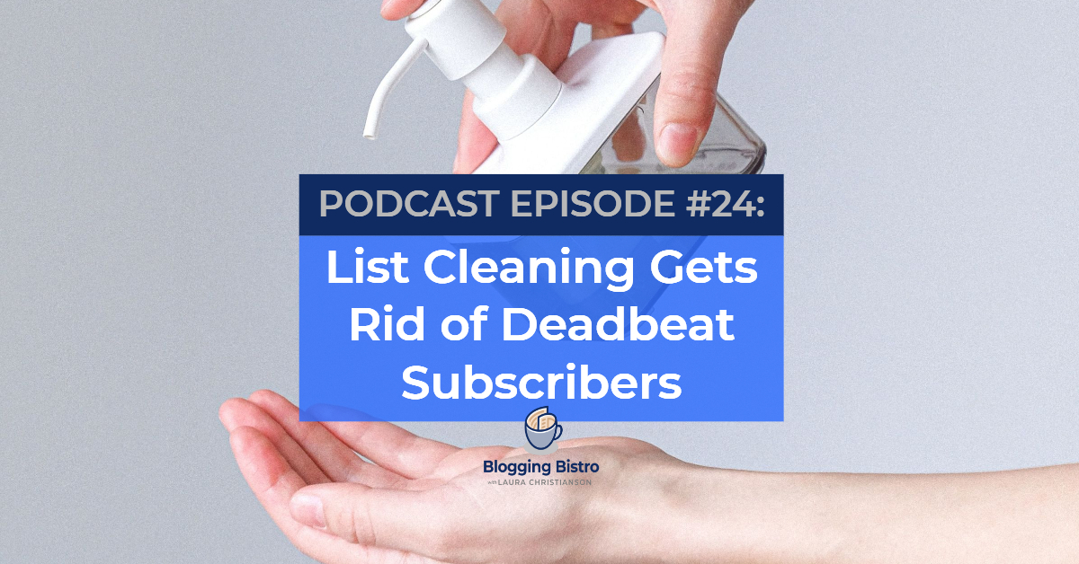 List Cleaning Gets Rid of Deadbeat Subscribers | The Professional Writer Podcast with Laura Christianson | BloggingBistro.com