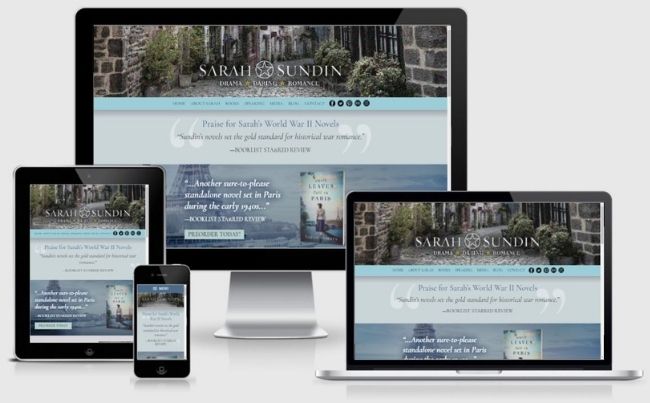 Custom WordPress website for Sarah Sundin